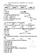 Bài ôn tập chương II - Hình học 7 - Năm học 2019-2020